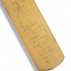Ray Illingworth Testimonial Gray-Nicolls cricket bat, signed by New Zealand and England 1973 teams, and by players of Yorkshire, Gloucester, Sussex, and Worcester