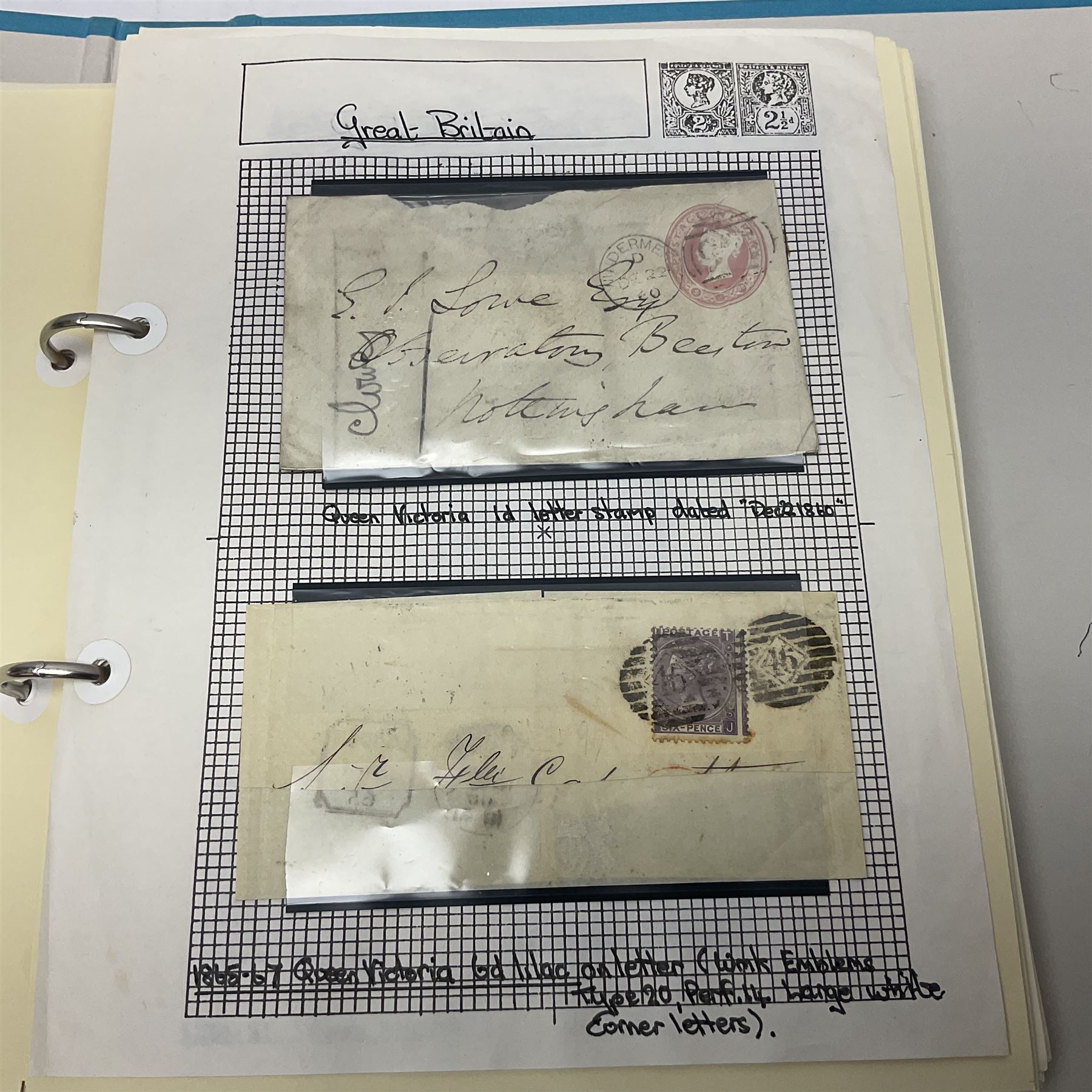 Great British Queen Victoria and later stamps, including imperf penny reds, perf penny reds, half penny 'bantams', small number of stamps on pieces or covers, one penny lilacs with block and pairs, 1883-84 two shillings sixpence, five shillings and ten shillings, various King Edward VII issues,  King George V seahorses etc