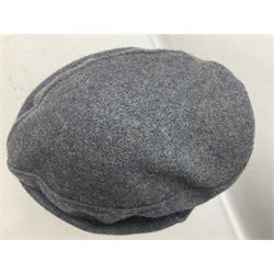 WW2 German Luftwaffe M43 field cap with triangular cloth eagle and roundel badge; marked '1944 ?/0501/0015 57'