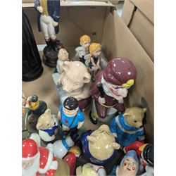 Wade figures, including Punch, RIP Judy, House of Brick, etc