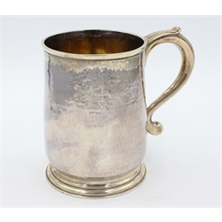  Silver beaten mug by C J Vander Ltd London 1941 approx h.12cm approx 15.5oz  
