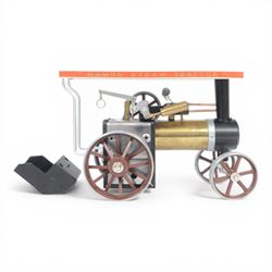 Mamod Steam Tractor TE1A, in Brown/Gold colourway, boxed