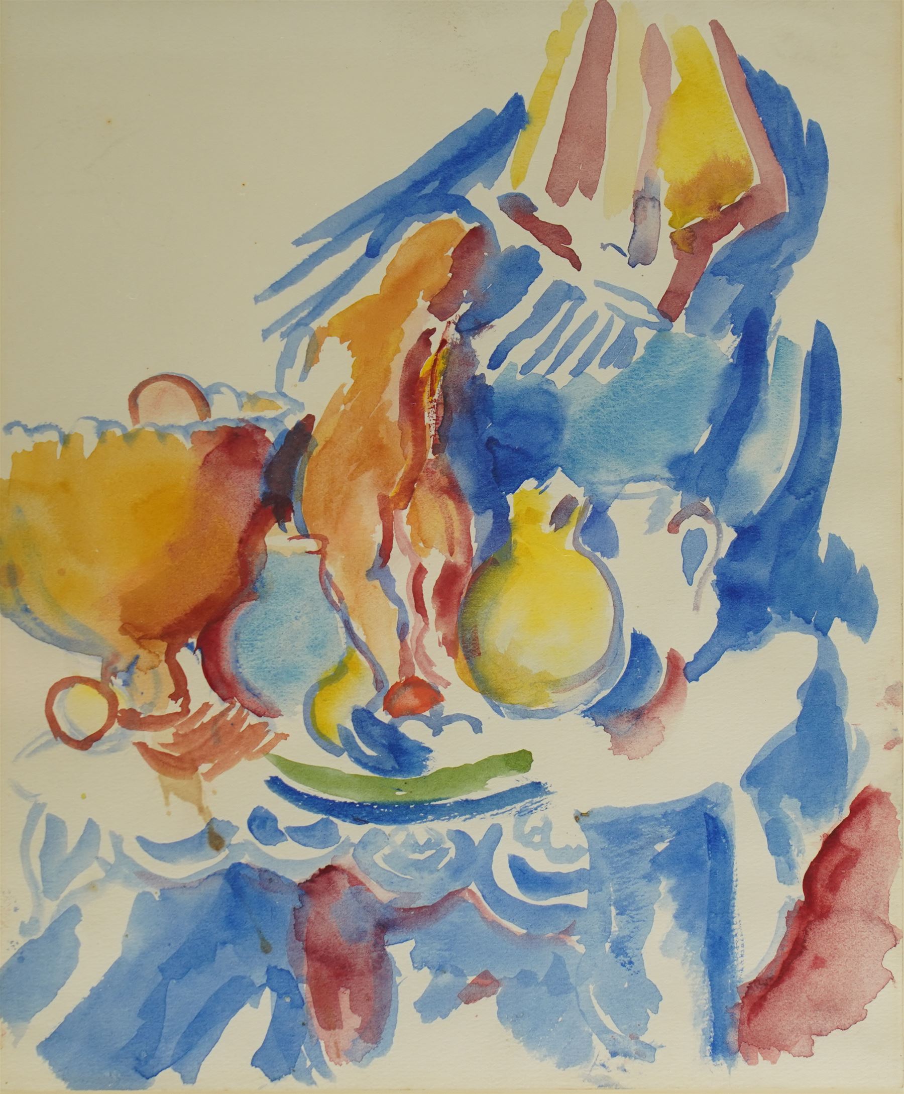 Sir Matthew Smith (British 1879-1959): 'Still Life with Figurine', watercolour unsigned, titled and dated c.1950 on gallery label verso 28cm x 23cm
Provenance: exh. Browse & Darby, Cork Street, London