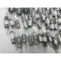 Collection of thermionic radio valves/vacuum tubes, approximately 82 