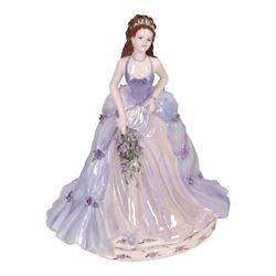Coalport figure English Rose Collection : Last in the Series, Lilac Time, No. 86 of 1000, with box and certificate, H26cm