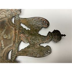 French First Empire Artillery shako plate c1814 H14cm