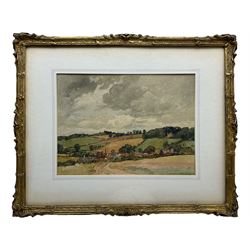 Alfred W Rich (British 1856-1921): Old Amersham Buckinghamshire, watercolour signed, inscribed on label verso 27cm x 37cm