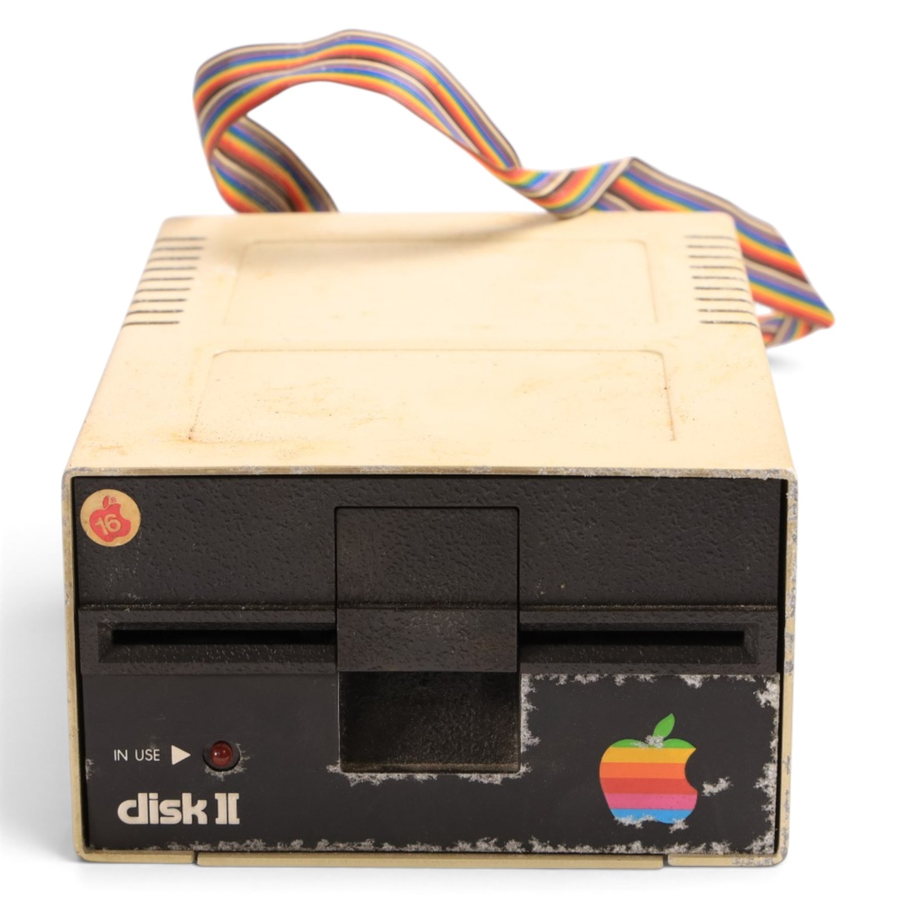 1980s Apple II Europlus computer with two Disk II disc drives and a Microbuffer 