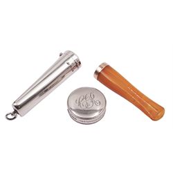 Early 20th century silver tape measure, 