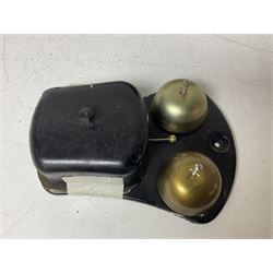 Two GPO wall mounted bell boxes, the first example marked no.1, and no.1A, together with three other wall mounted bell boxes 