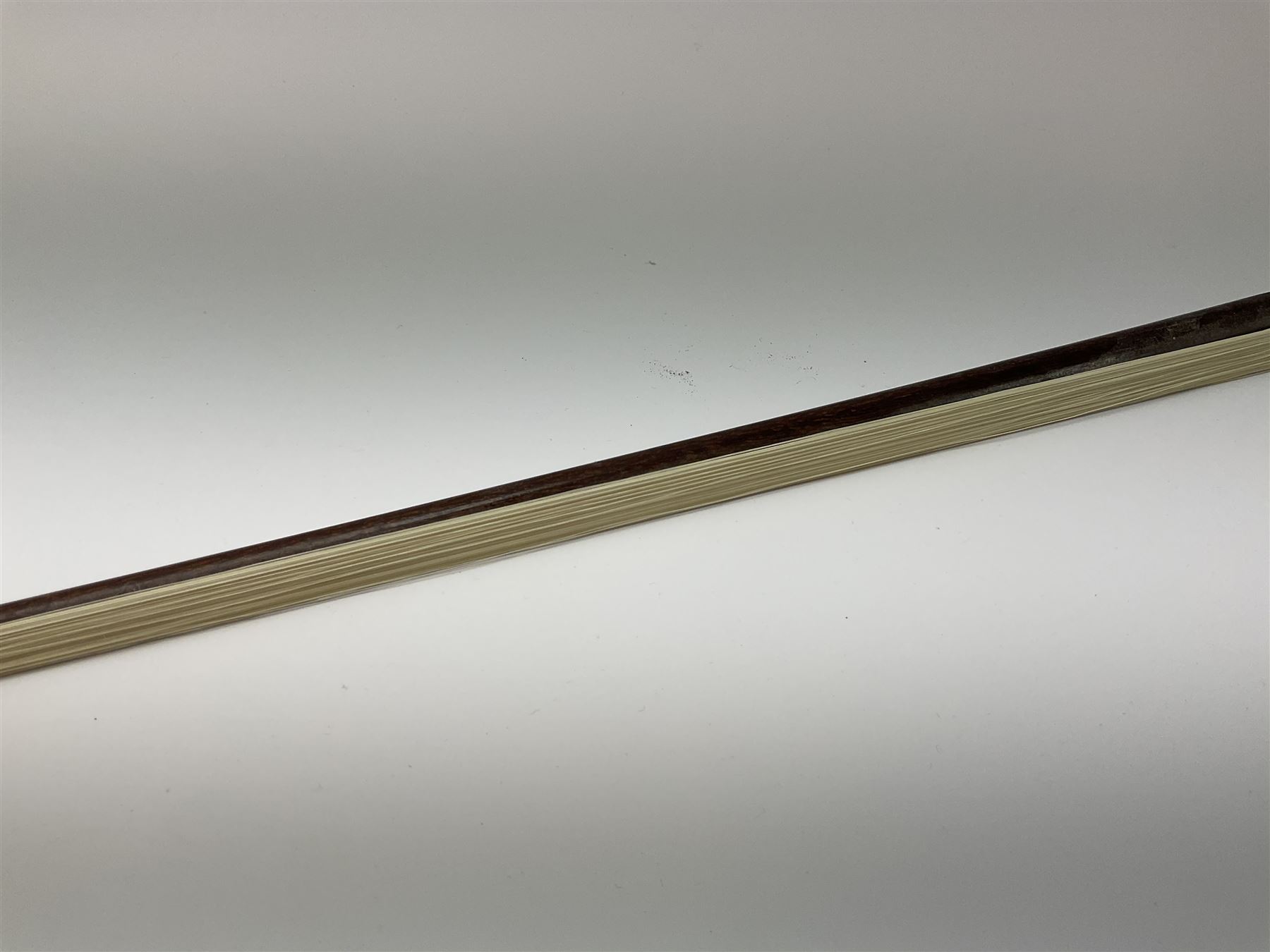 French Mirecourt violin c1920s with 36cm one-piece maple back and ribs and spruce top, labelled Jermone Thibouville-Lamy, L59cm, in fitted carrying case with German bow and 1984 valuation certificate by Frome Valley Music