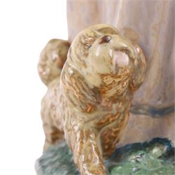 Lladro Gres figure Rosita modelled as a Girl with Dog, printed mark beneath, H36cm