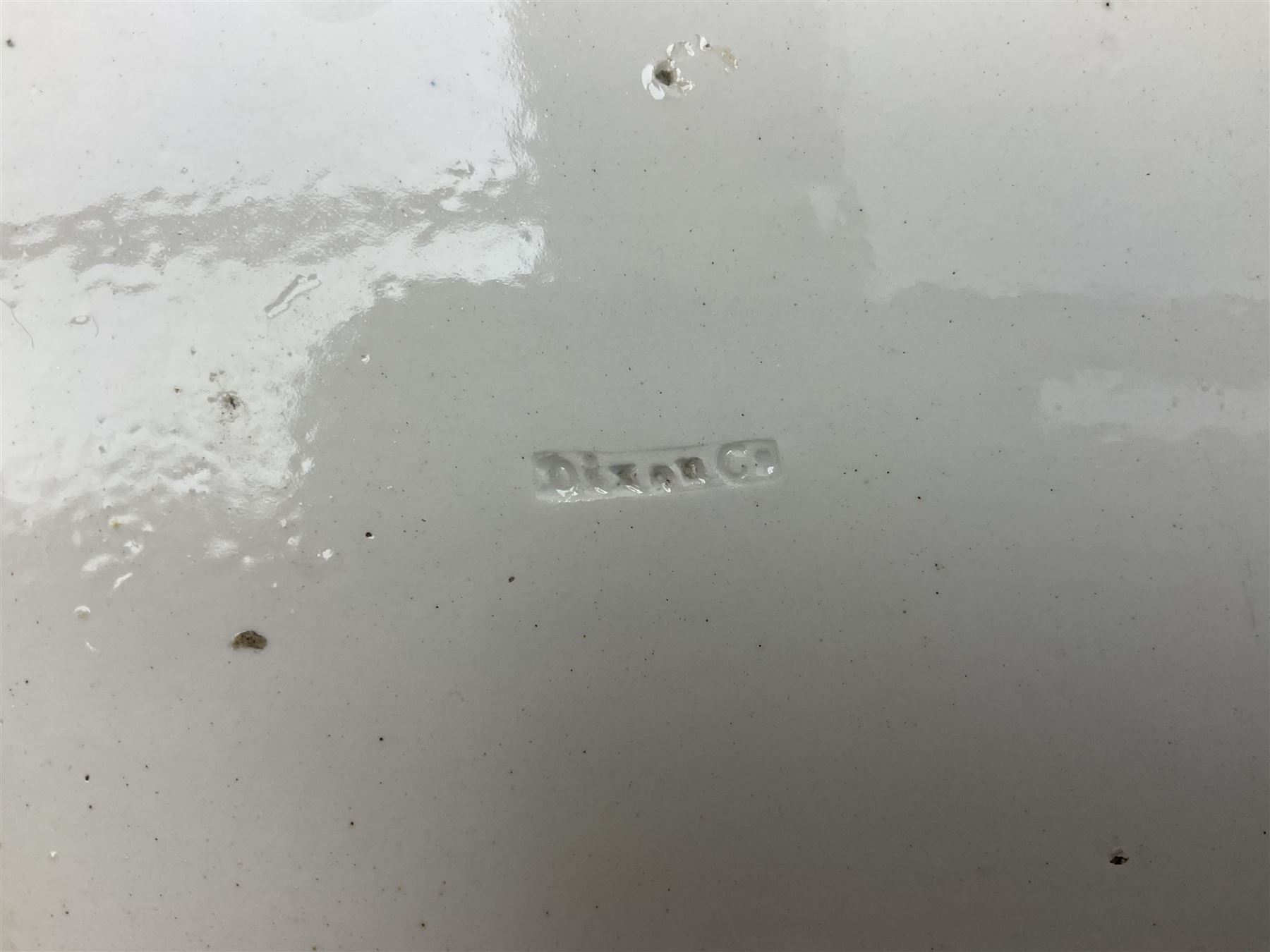 19th century Sunderland pink lustre wall plaque, inscribed 'Behold God will not cast away a perfect man, neither will he help the evil doers', H20cm