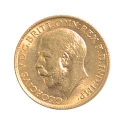 King George V 1913 gold full sovereign coin
