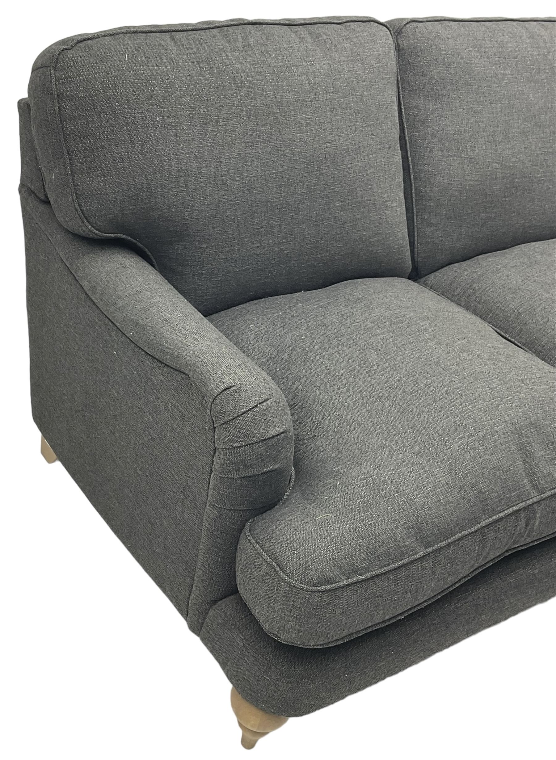 Marks and Spencer 'Rochester' twoseat sofa on turned light wood feet