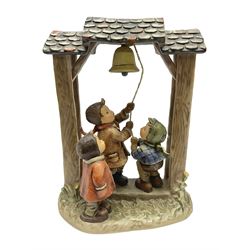 Large Hummel figure group by Goebel, Let's Tell The World, modelled as three children ringing a bell, H27cm