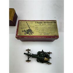 Two Britain's model guns, to include no. 1717 2 Pounder Anti-Aircraft Gun on mobile chassis and no. 1201 Royal Artillery Gun, both boxed 