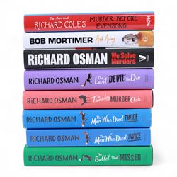 Eight first edition books, comprising signed Bob Mortimer 'And Away' autobiography, signed...
