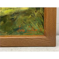 Ivan Lilley (British 1932): 'Sir Nigel Gresley hauling the Coronation circa 1938', oil on board signed and dated '75, titled verso 55cm x 70cm