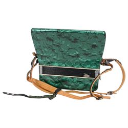 Parrot - Chinese two octave 30 treble key piano accordion with 24 bass buttons,14 fold bellows in a hard velvet lined case.
