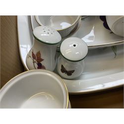 Royal Worcester Evesham and Evesham Vale tea and dinner wares, to include, three large covered tureens, coffee pot, eight tea cups and saucers, milk jug, two covered sucriers, boxed serving spoons etc, approx .130