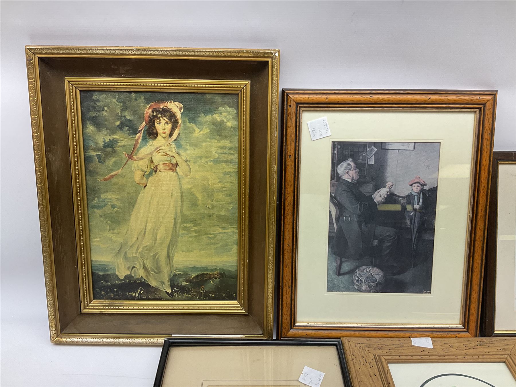 Pair of framed horse racing prints, A National Candidate and A Bona Fide Fox Chaser, together with seven other framed prints 