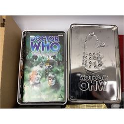 Collection of Doctor Who DVDs to include various box sets and series, and a quantity of VHS videos to include limited edition 'Attack of the Cybermen The Tenth Planet' and 'Planet of the Daleks Revelation of the Daleks' two video tin sets etc  