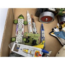 Star wars - Kenner Millenium Falcon spaceship with De Agostini boxed smaller model; X-Wing Fighter; and three story books on the original trilogy of films; together with other TV/Film related spacecraft; Mamod steam roller; assorted unboxed and playworn die-cast models etc