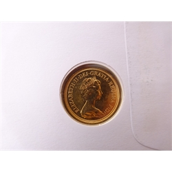  Queen Elizabeth II 1982 gold full sovereign, in 'HRH Prince William's 18th Birthday Gold Sovereign First Day Cover'  