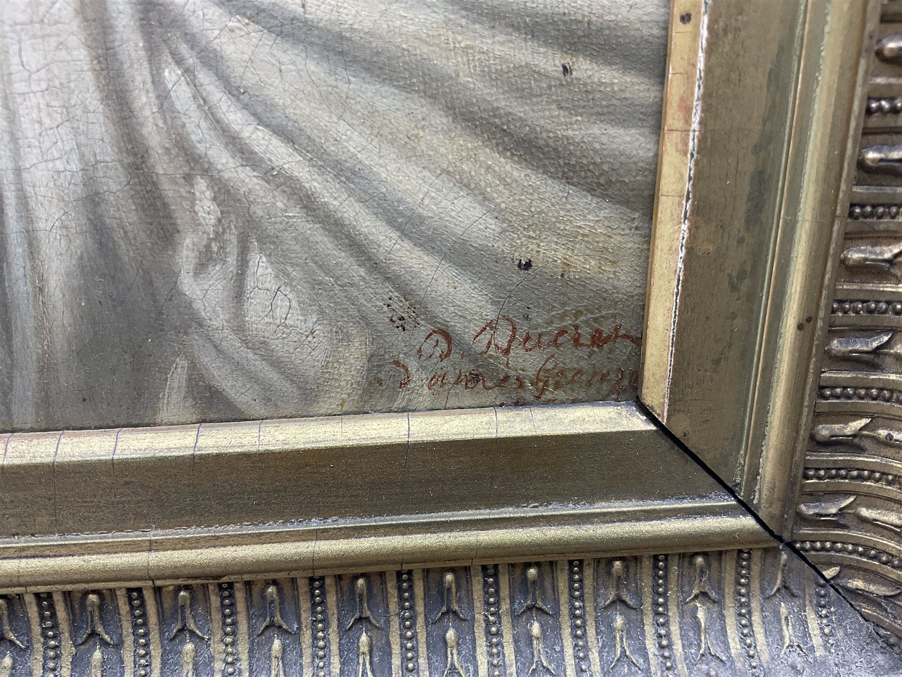 James George (British fl.1826-1838): Portrait of a Young Girl, oil on canvas signed indistinctly titled and dated 39cm x 31cm 
Notes: J George is listed as having exhibited at the Royal Academy and Suffolk Street Gallery.