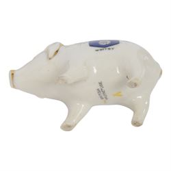 Large collection of Crested Ware pigs, including examples from Southport, Layton, Tottenham Whitby etc 