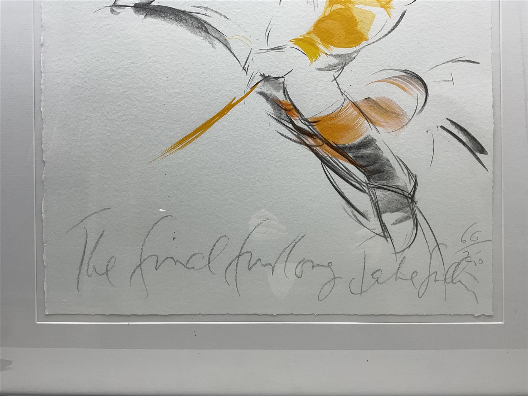 Jake Sutton (British 1947-): 'The Final Furlong', limited edition screenprint signed titled and numbered 66/250 in pencil 76cm x 57cm