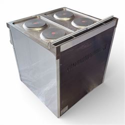 New - Adexa HRQ712, electric cooker with 4 burners and cabinet base 8kw 3 phase electric. 