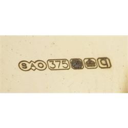 Early 20th century 10ct gold full hunter keyless lever 'Ensign' pocket watch by American Watch Company, Waltham, No. 11213034, white enamel with Roman numerals and subsidiary seconds dial, case makers mark AL stamped 10C, later hallmarked 9ct by Sheffield Assay Office, 2015