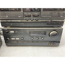 AIWA stacking stereo system including double tape deck and speakers