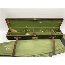Canvas leg-o-mutton double ended shotgun case to accommodate 75cm (29.5