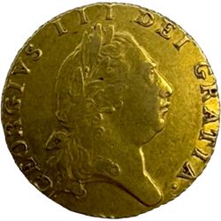 George III 1798 gold half guinea coin