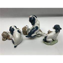 Ten Nao figures, to include three Cheeky Cherubs, Cat, Dog bride and groom etc