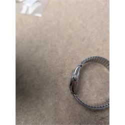 Ladies Tudor manual wind wristwatch on an expanding metal strap