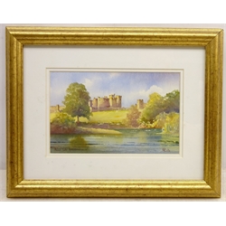  'Alnwick Castle Northumberland', watercolour signed and titled by Kenneth W Burton (British 1946-) with certificate of authenticity verso 14cm x 21cm   