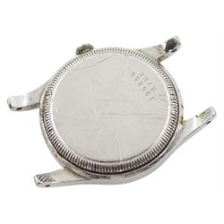 Tudor gentleman's stainless steel manual wind wristwatch, silvered dial with Arabic hour markers and subsidiary seconds dial, back case No. 125358 2784