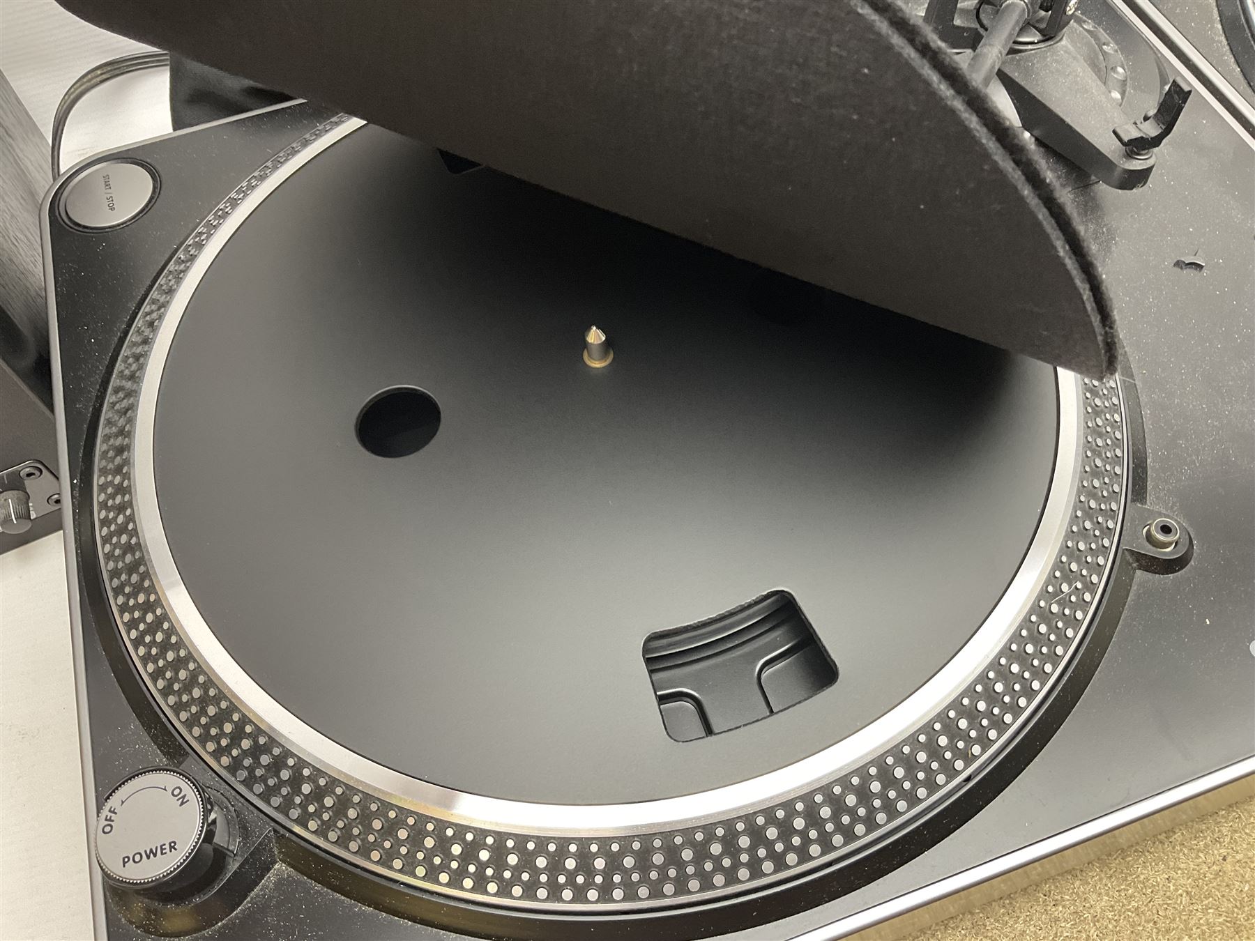 Two Stanton T62 record decks, together with a pair of Behringer MS40 speakers and a Pioneer DJM 250 2 Channel DJ Mixer
