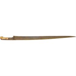 French Bayonet, with metal scabbard, together with two other bayonets, Kyhber sword and other swords and weapons 