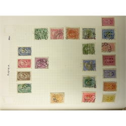  Collection of Queen Victoria and later, Great British and World stamps in two 'Stamford Major' stamp albums including Great British Queen Victoria used stamps, King George VI seahorse, Aden, Australia, Belgium, British Guiana, Canada, Cayman Islands mint stamps, Ceylon, China, French Colonies, Gibraltar, Gold Coast, Hong Kong, Malta etc (2)  