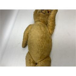 Mid 20th century English teddy bear with growler mechanism, the jointed body with revolving head, applied eyes and vertically stitched nose and mouth, night dress case modelled as a koala bear and Dean's Childsplay teddy bear (3)