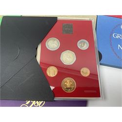 Twelve Great British coin year sets, dated 1970, 1971, 1972, 1973, 1974, 1975, 1976, 1977, 1978, 1979, 1980 and 1981, all in plastic displays with card covers
