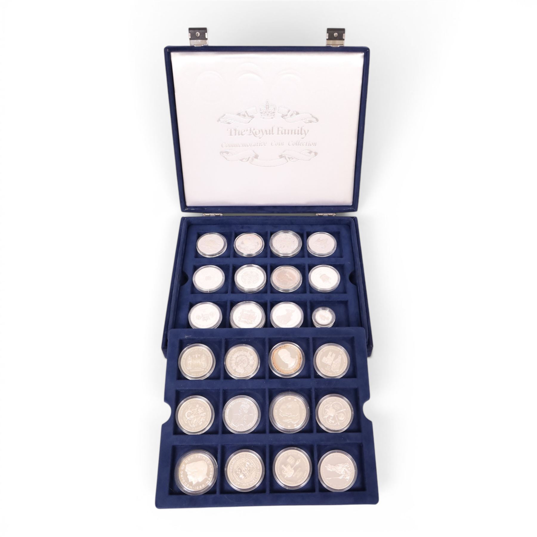 'The Royal Family Commemorative Coin Collection', set of thirty-six silver proof coins, various countries and denominations, boxed