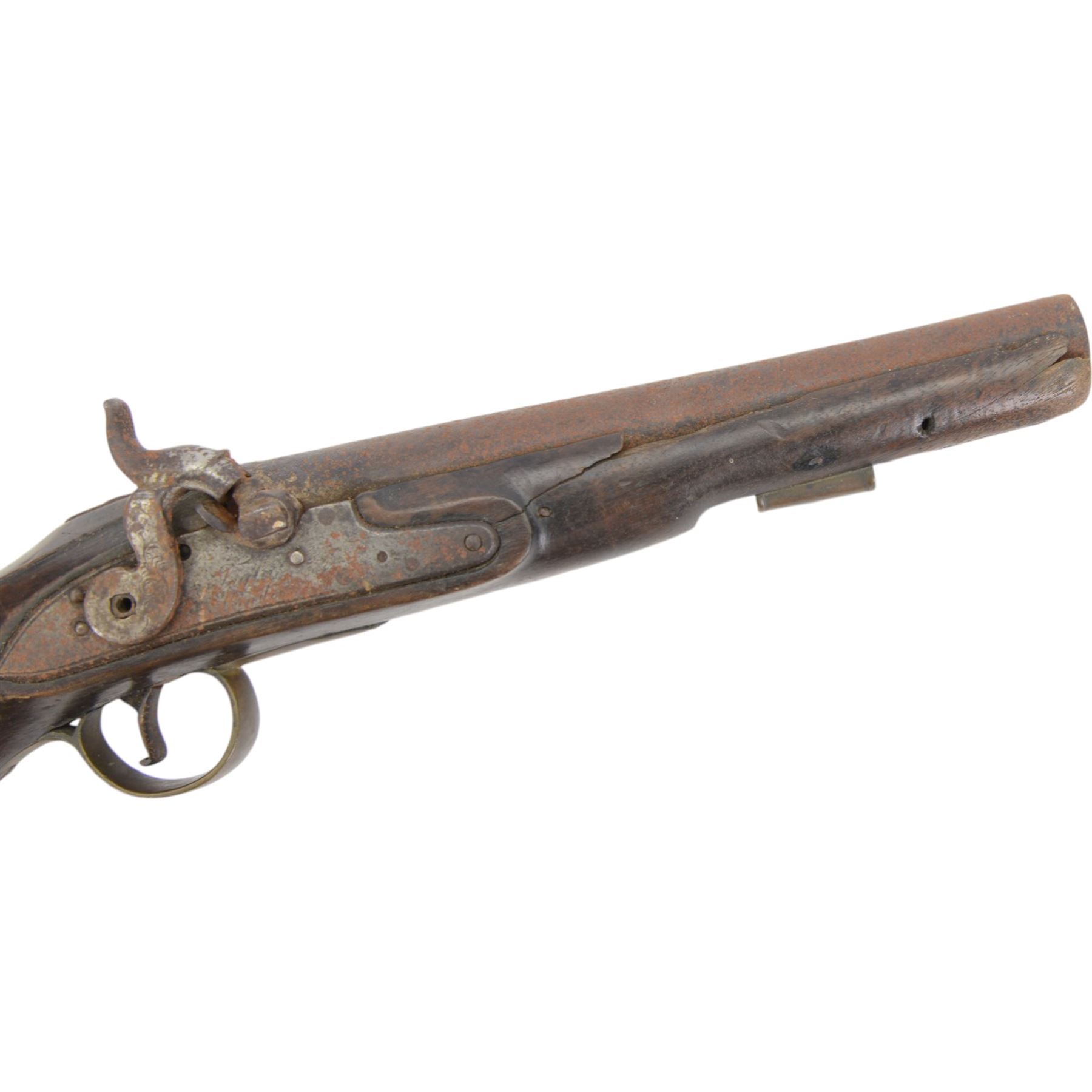 19th century percussion pistol, L41cm