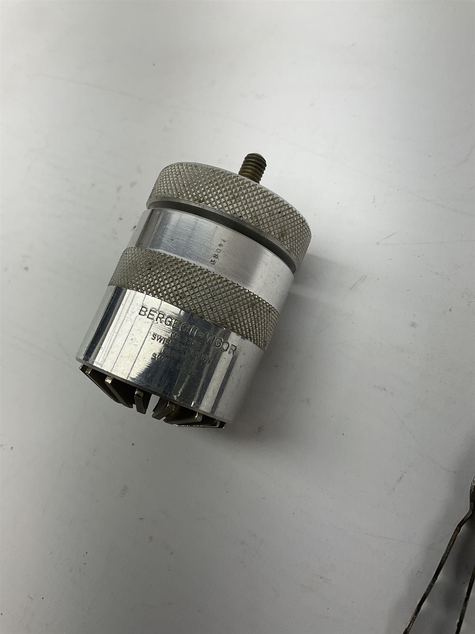 An F Lorch watchmakers lathe, together with other watchmakers accessories. 