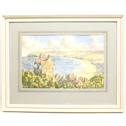Ken Allan (British 20th century): Robin Hood's Bay, watercolour signed and dated '77, 26cm x 40cm 
Notes: Allan was clerk to Whitby Rural District Council in the 1960s